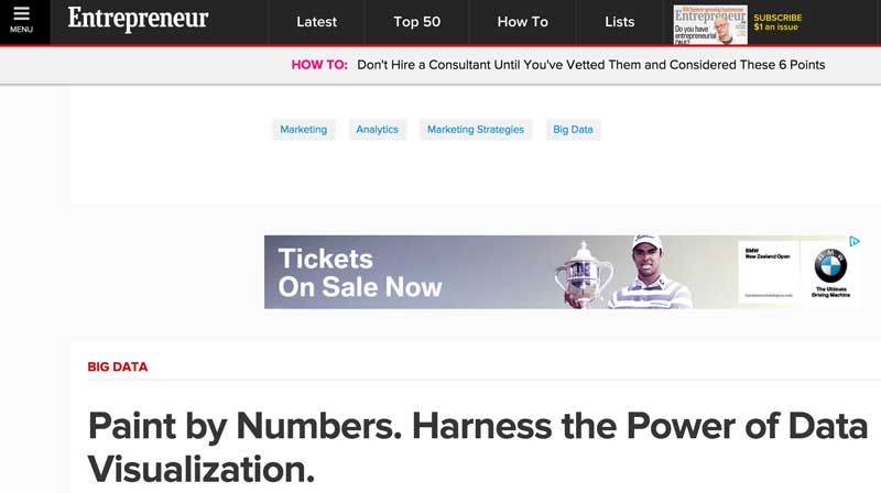 An event remarketing ad appearing on another website