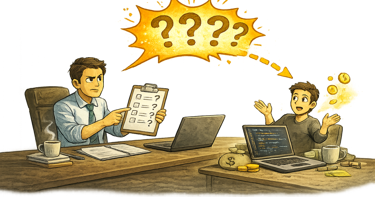 Illustration of the key questions a business should ask its web developer