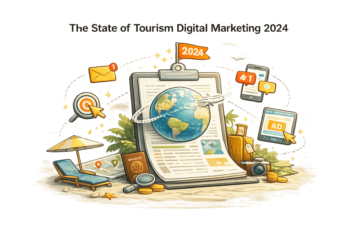Illustration of the State of Tourism Digital Marketing report