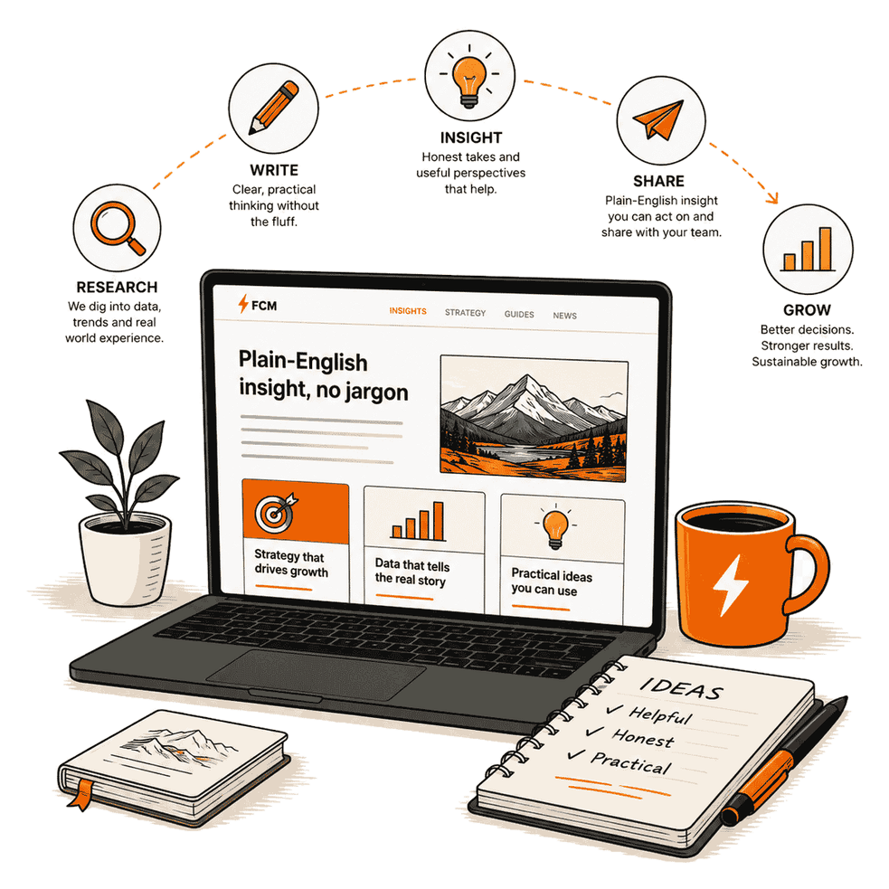 Illustration of SEO content writing services