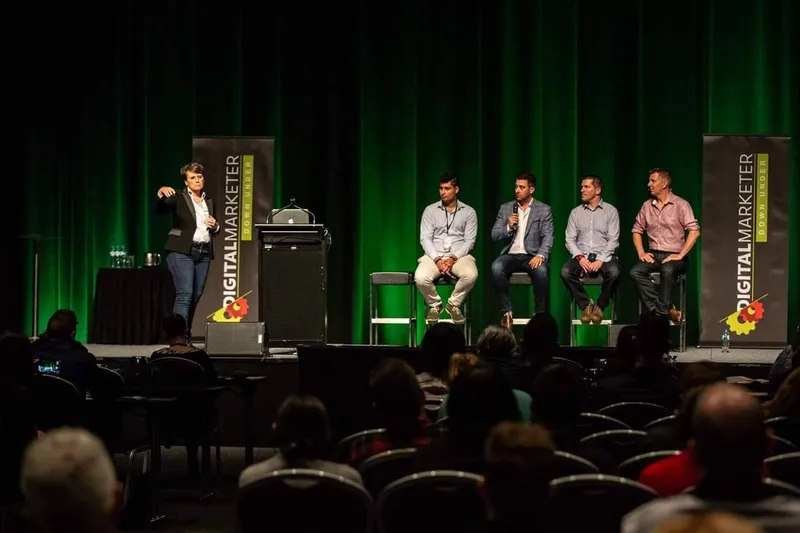 Darren on a panel at DigitalMarketer Down Under on the Gold Coast