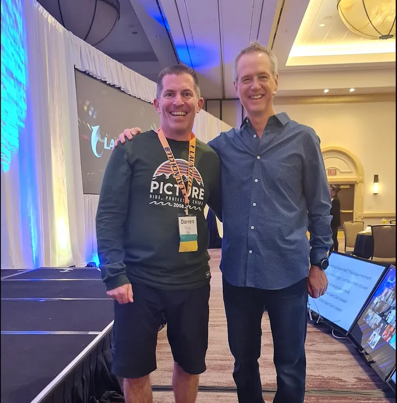 Darren with Jeff Walker at a Launch Club event in Palm Springs